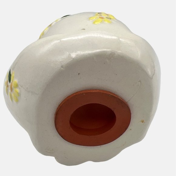 Vintage Frog Sugar Shaker with Bowtie & Flowers Design Ceramic 4.75" Tall - Picture 6 of 7